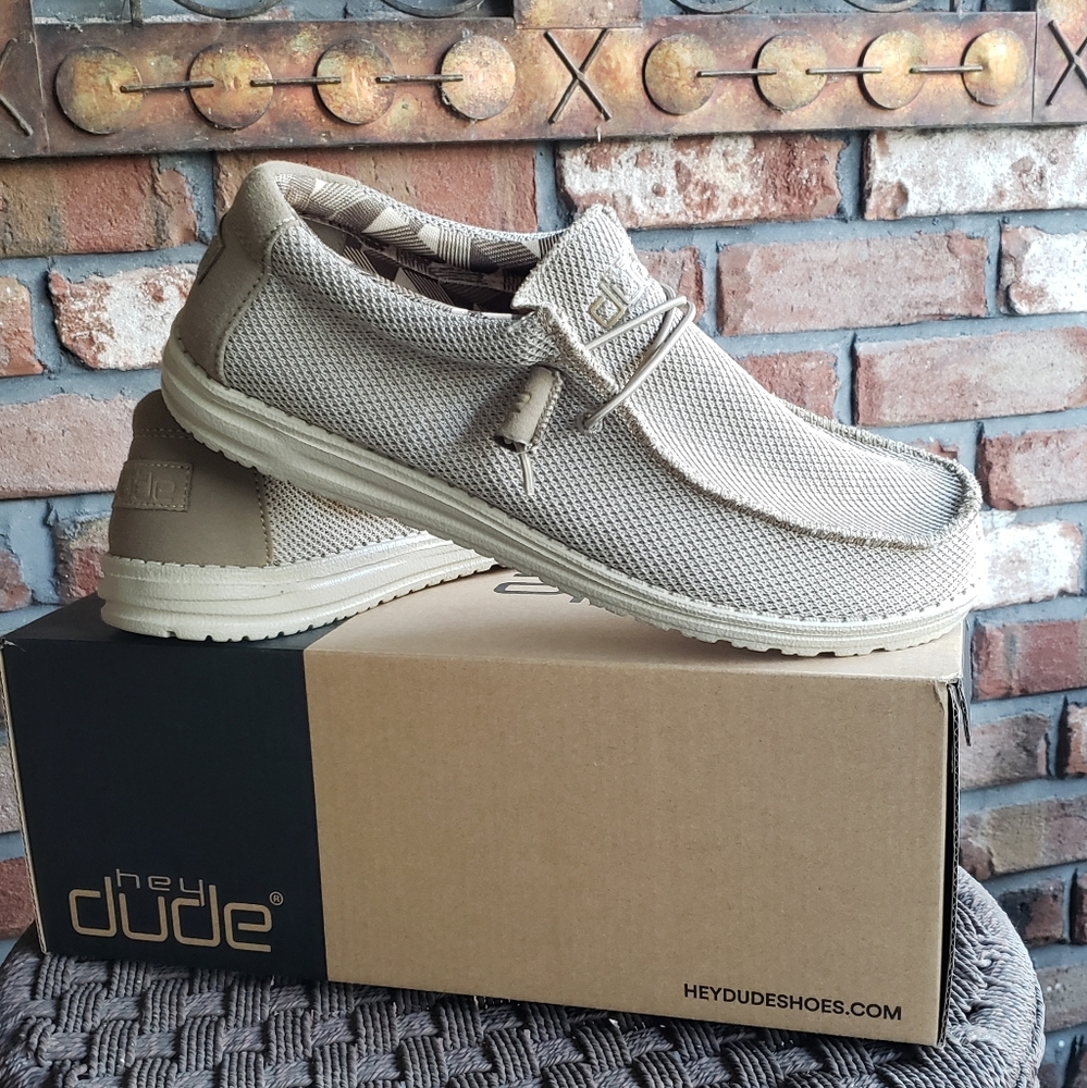 Hey Dude Men's Beige Slip-On Loafers